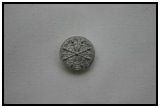 FLOWER WHEEL BRITTANNIA BUTTON