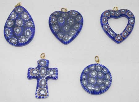 Chevron Pendants - Glass Pendants